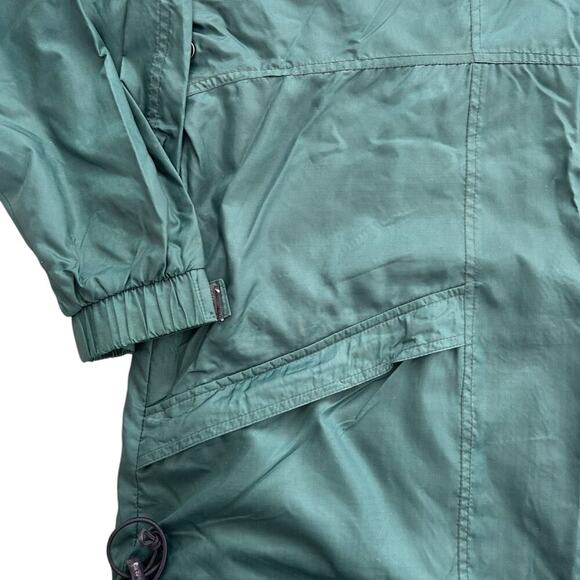 Vintage 90s Abercrombie Performance Nylon Windbreaker jacket Hunter Green Mens L - Picture 7 of 11